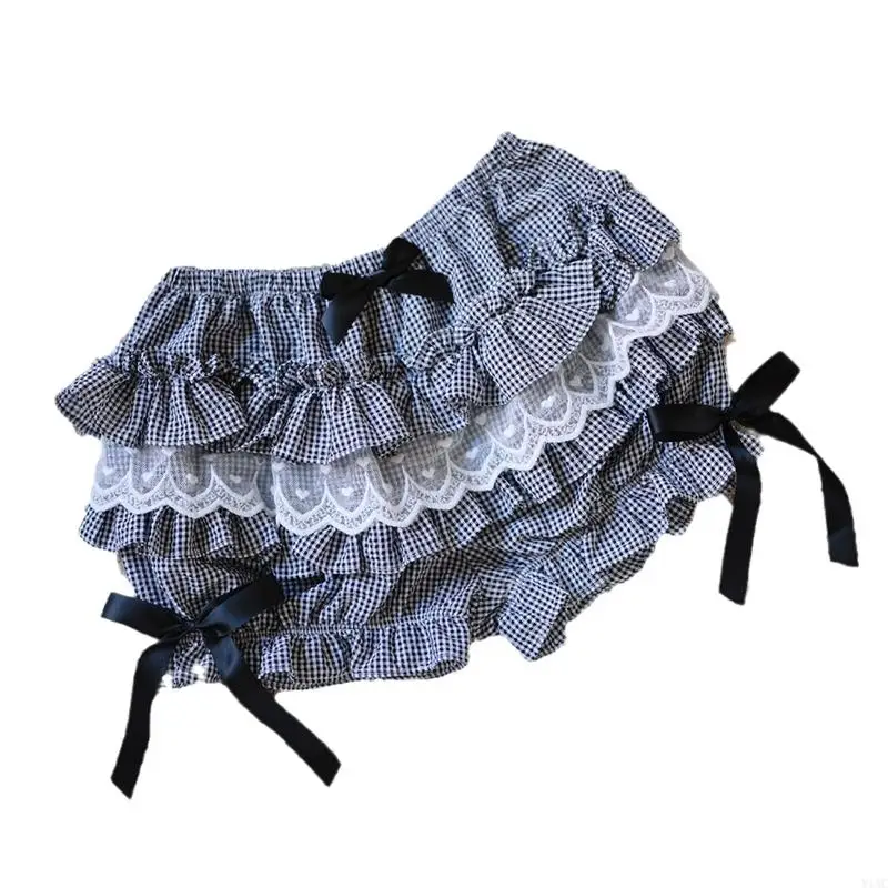 Y1AC Японские женщины Ruffled Pumpkin Shorts Bins