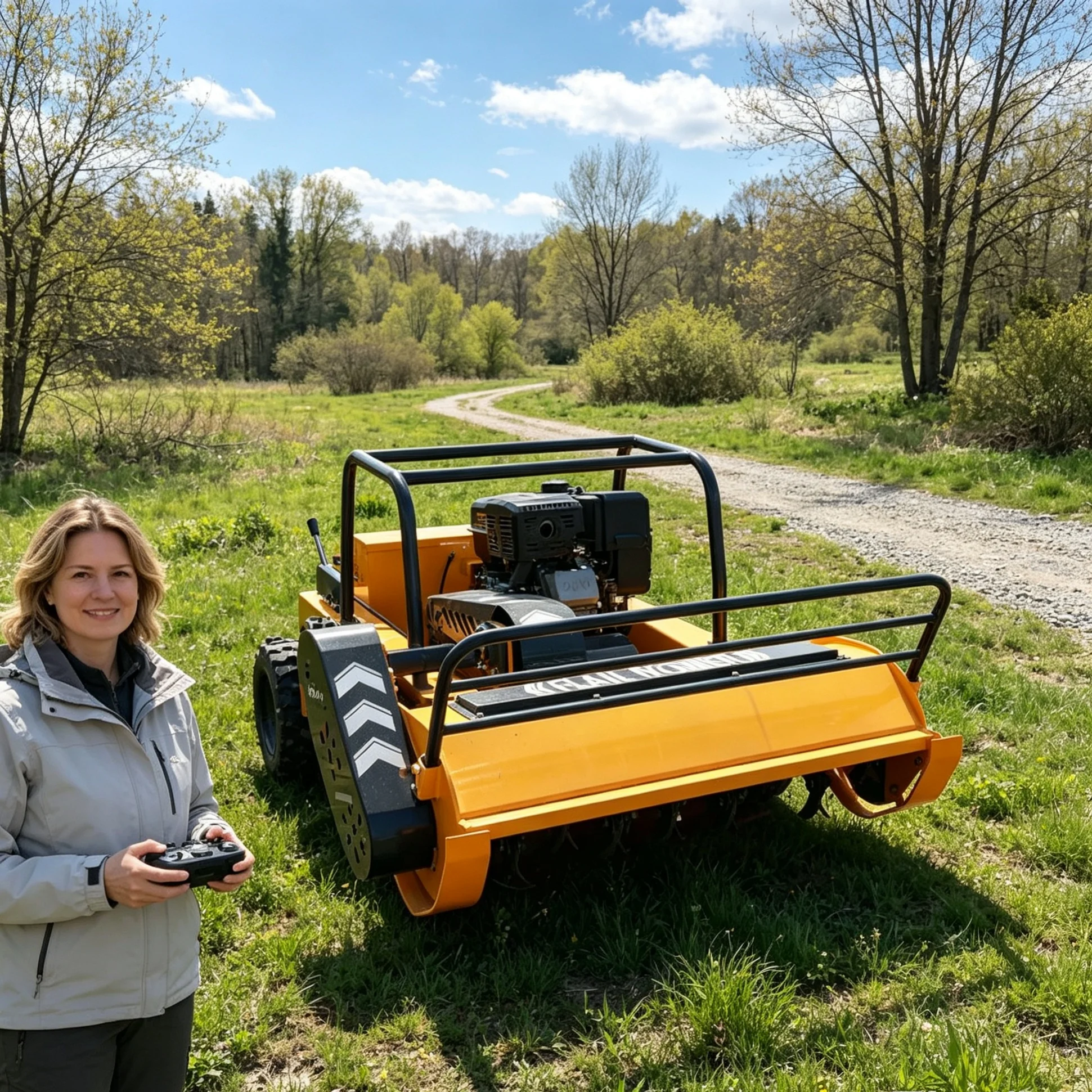 Customized Steep Slope Orchard 800S Remote Self‑propelled Lawn Mower High Torque Weeding Performance