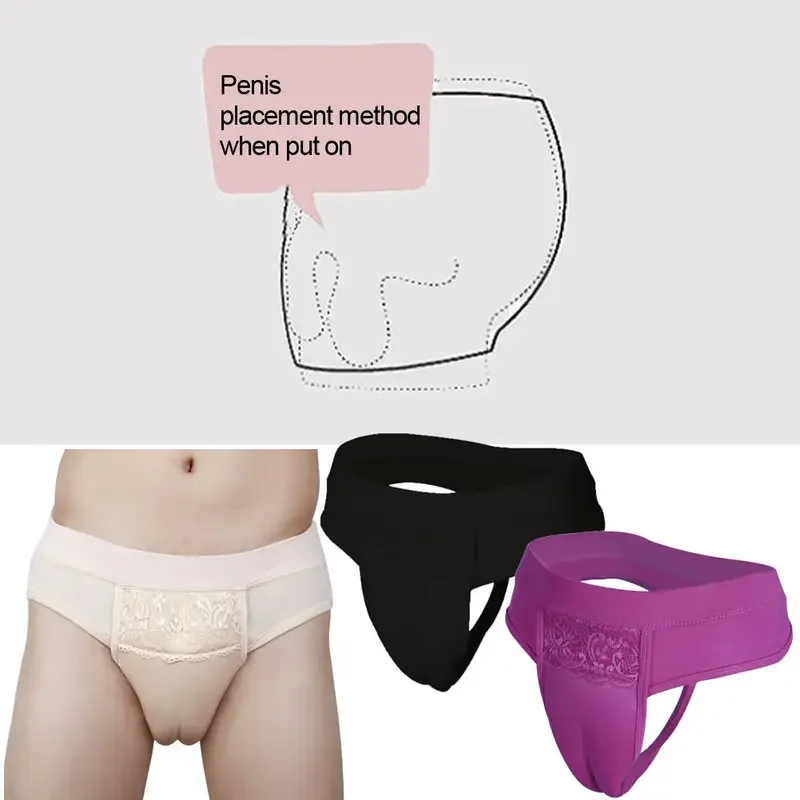 Tanga oculto para hombre, bragas moldeadoras, ropa interior para travestis, transgénero