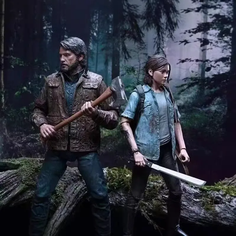 18cm Neca The Last Of Us Anime Figure Joel And Ellie Action Figures Tlou Part 2 Pvc Figurine Collectible Model Doll Toys Gifts