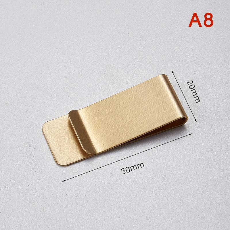 High Quality 1PC Stainless Steel Metal Gold Silver Money Clip
