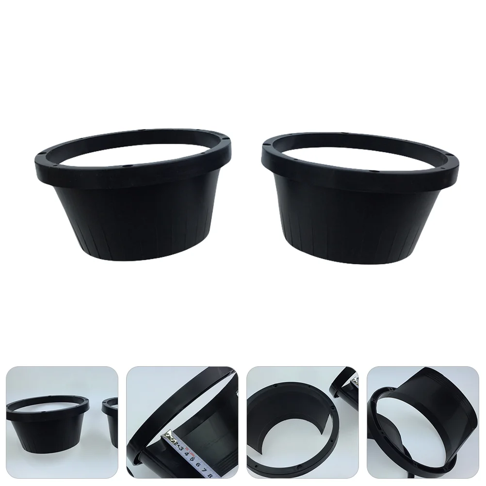 

2 Pcs Speaker Waterproof Cover Vehicles Car Audio Replacement Pad Washer Rings Abs