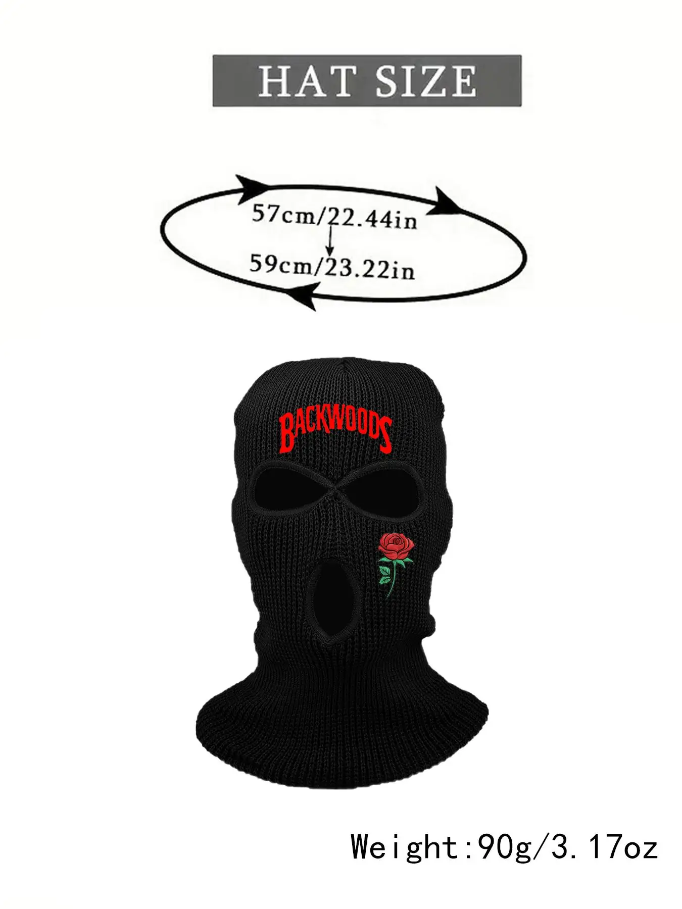 1/2 قطعة 3-hole متعة قبعة محبوك كامل الوجه قناع للتزلج الشتاء بالاكلافا الدافئة محبوك قناع الوجه الكامل الرياضة في الهواء الطلق هالوين هدية #2