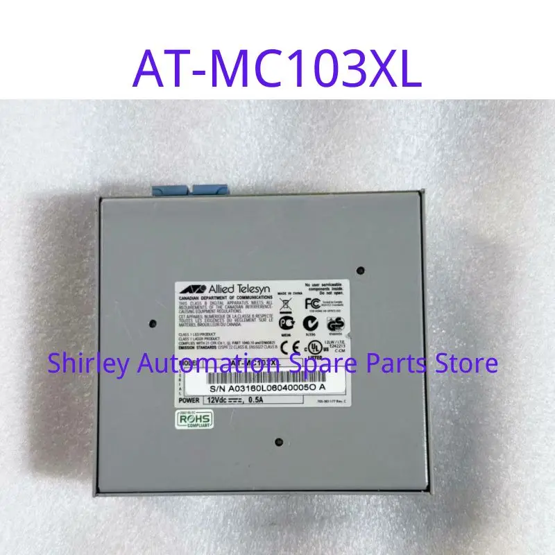 second-hand Fiber optic transceiver AT-MC103XL Test OK Fast Shipping