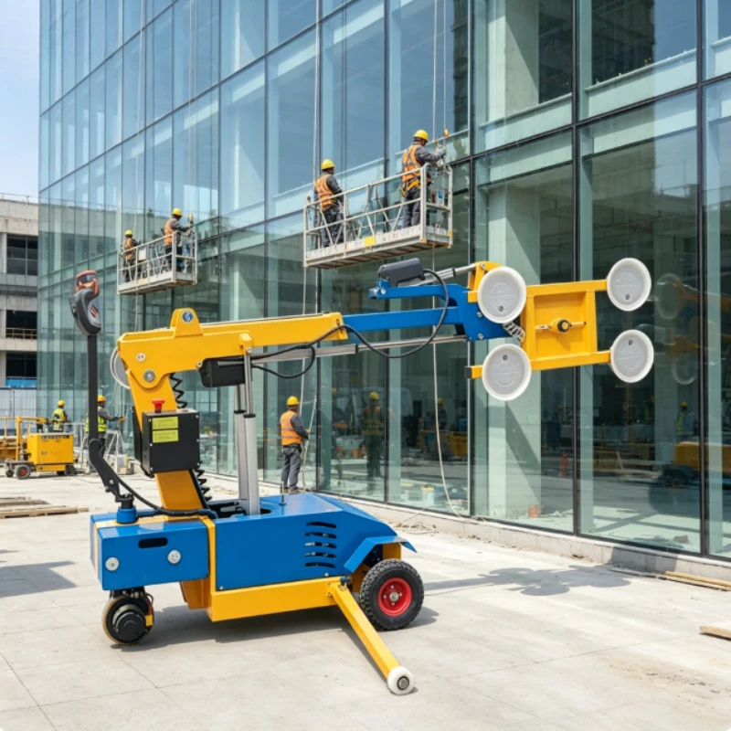Customized 600kg 800kg Mini Electric Robotic Vacuum Glass Lifter Granite Suction Cup Lifter for Installing Marble Slab