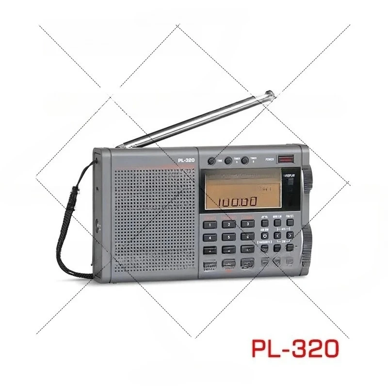 راديو PL-320 نطاق كامل جديد لاختبار الاستماع باللغة الإنجليزية IELTS مع كابل شحن PL-330