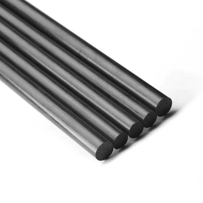 500MM Length Carbon Fiber Round Rod With Various Diameters High Strength And Lightweight DIY Composite Parts Suitable For Model.