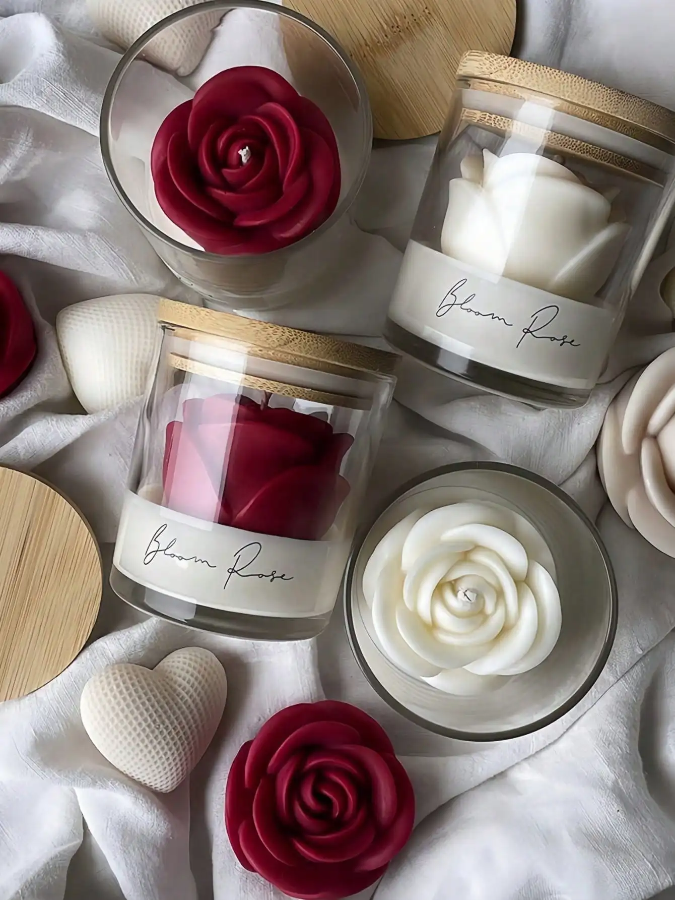 1 Stück Valentinstag Bestseller Gerade Kerze mit Rosenduft, Duftkerze für Schlafzimmer, Perfektes Urlaubsgeschenk
