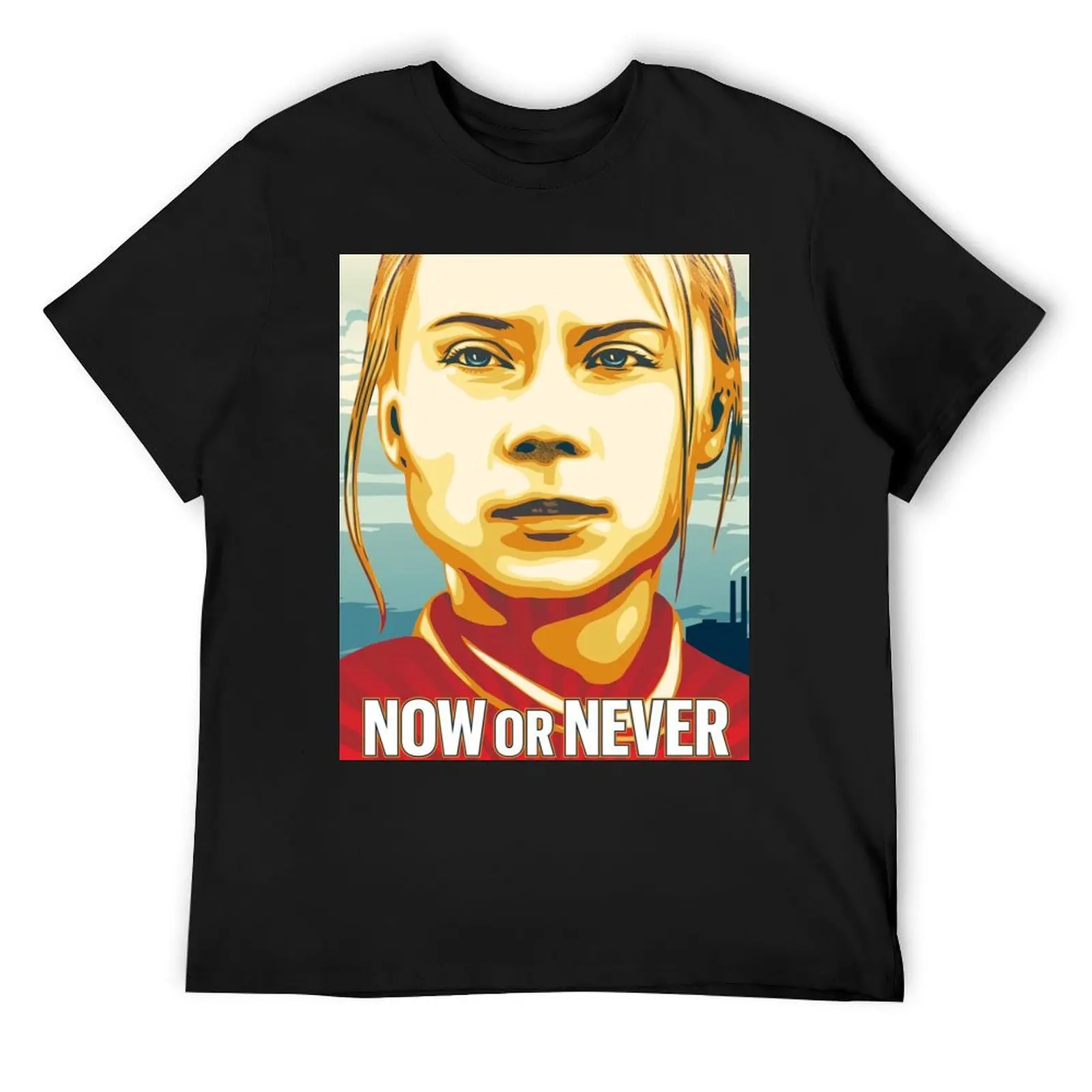 Greta Thunberg now or never Art T-Shirt rapper graphic tees summer top mens funny t shirts