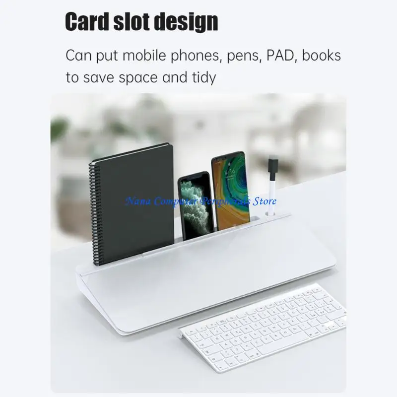 F68C Desktop Whiteboard Keyboard Phone Stand Business Office Erasable Note Memo-Board