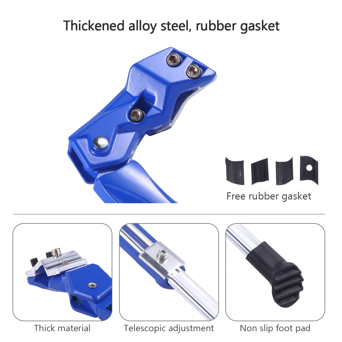 

Foot Side Support Kickstand in Blue Aluminum Alloy for Mountain Bike Bicycle Stand Quick Release Installation Wear-Resistant
