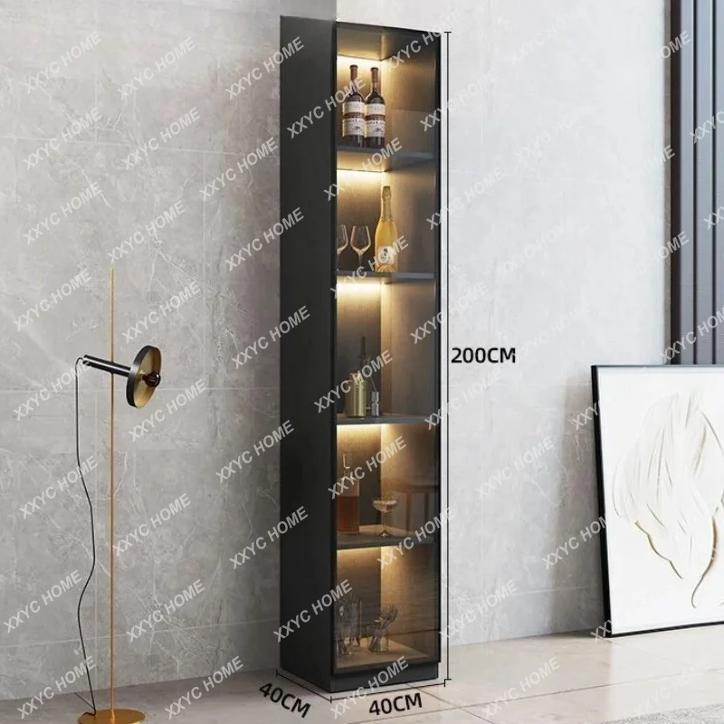 A Wall storage living room home glass door display wine cabinet integrated high-end restaurant glass door cabinet