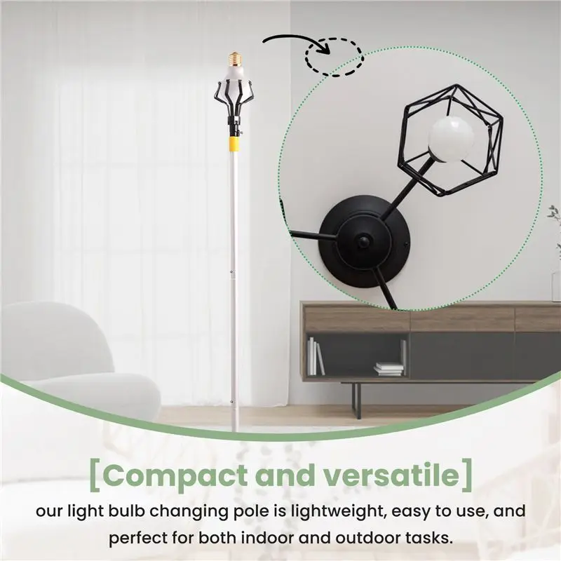 ~Latest Model 2 Set High Ceiling Light Bulb Changer, Light Bulb Changer, Assembled Light Bulb Extension Rod