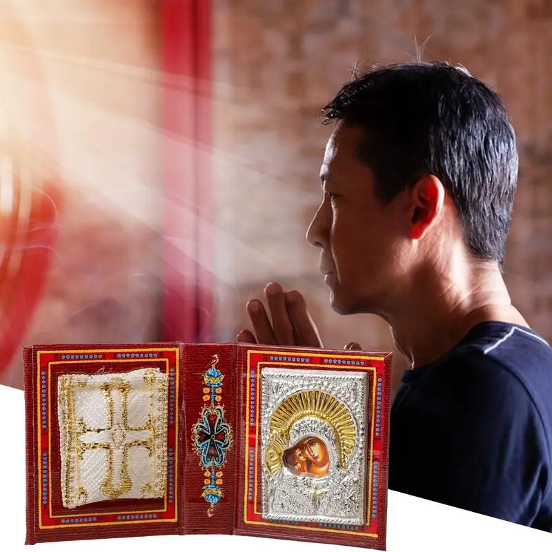 Gospel Amulet Decor Christian Prayer Amulets Small Gospel With The Jesus Christ Contains An Amulet Within The Gospel On The