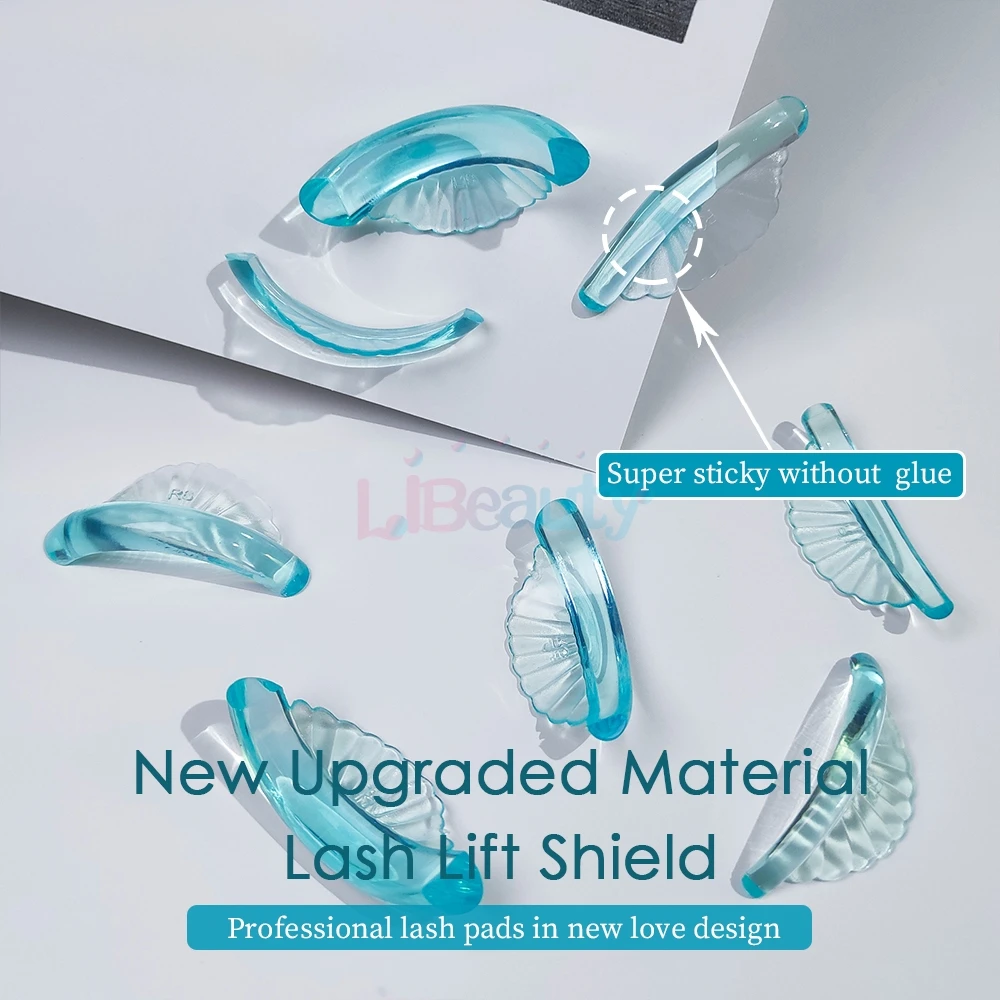 Libeauty 8 Paar kleberfreie Silikon-Wimperndauerwellen-Pads, klebriges Wimpernlift-Schild, Heben, 3D-Wimpernzange, Zubehör, Make-up-Werkzeug – Detail 3