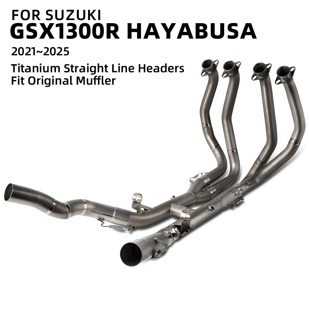 

GSX1300R exhaust header pipe For Suzuki Hayabusa GSX1300R GSX-1300R Gen3 2021-2026 Moto exhaust pipe connect original muffler