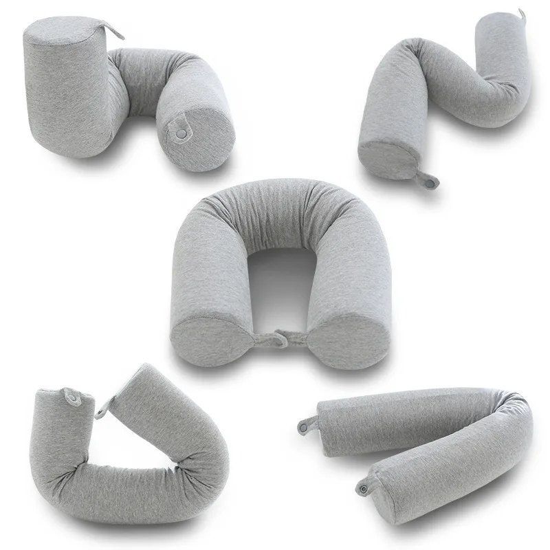 

Twist Memory Foam Travel Pillow for Cars Airplanes Home Office Sleeping Neck Pillow for Neck Support Chi Lumbar Leg Bendable