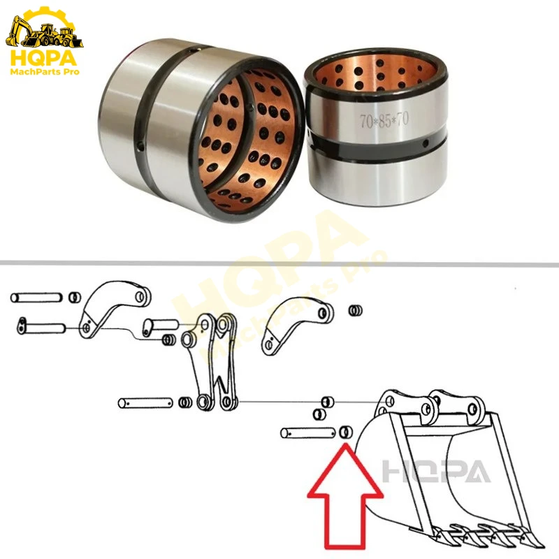 1PCS 35MM Bucket Bushing  35ID 45OD 40H Harden Steel For Excavator