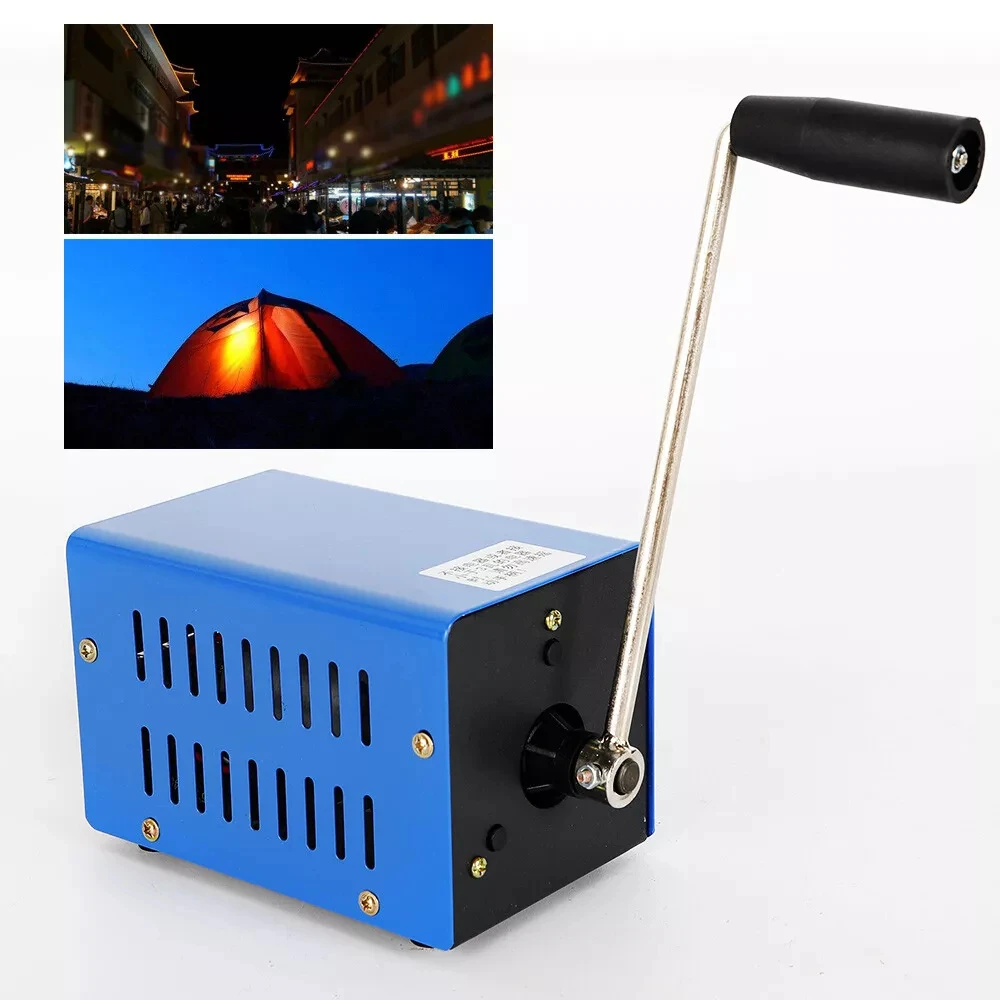 

Portable 20W Hand Crank Generator - Manual USB Charger for Outdoor Camping and Travel