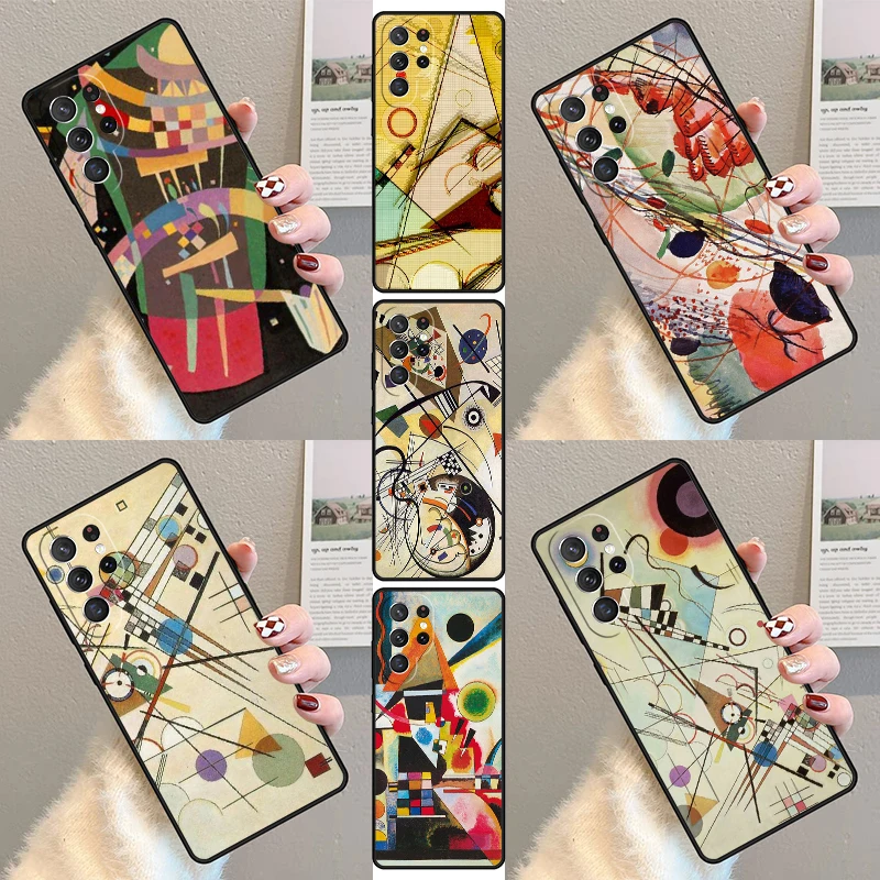 Wassily Kandinsky Abstract Artistic Phone Case For Samsung Galaxy S23 S21 S20 FE S24 S22 Ultra Note20 S10 S9 Plus Silicone Cover