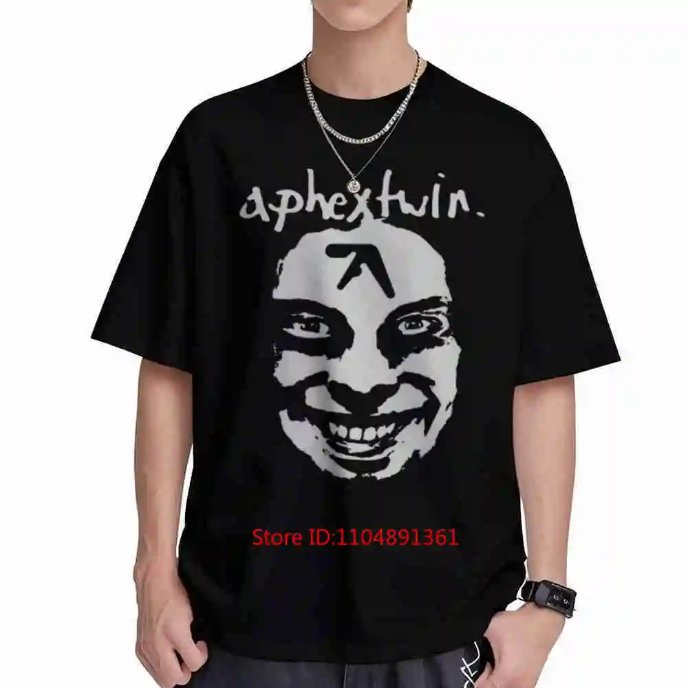 Aphex Twin Band Big Face Short Sleeve Tee 100% Cotton T-Shirt