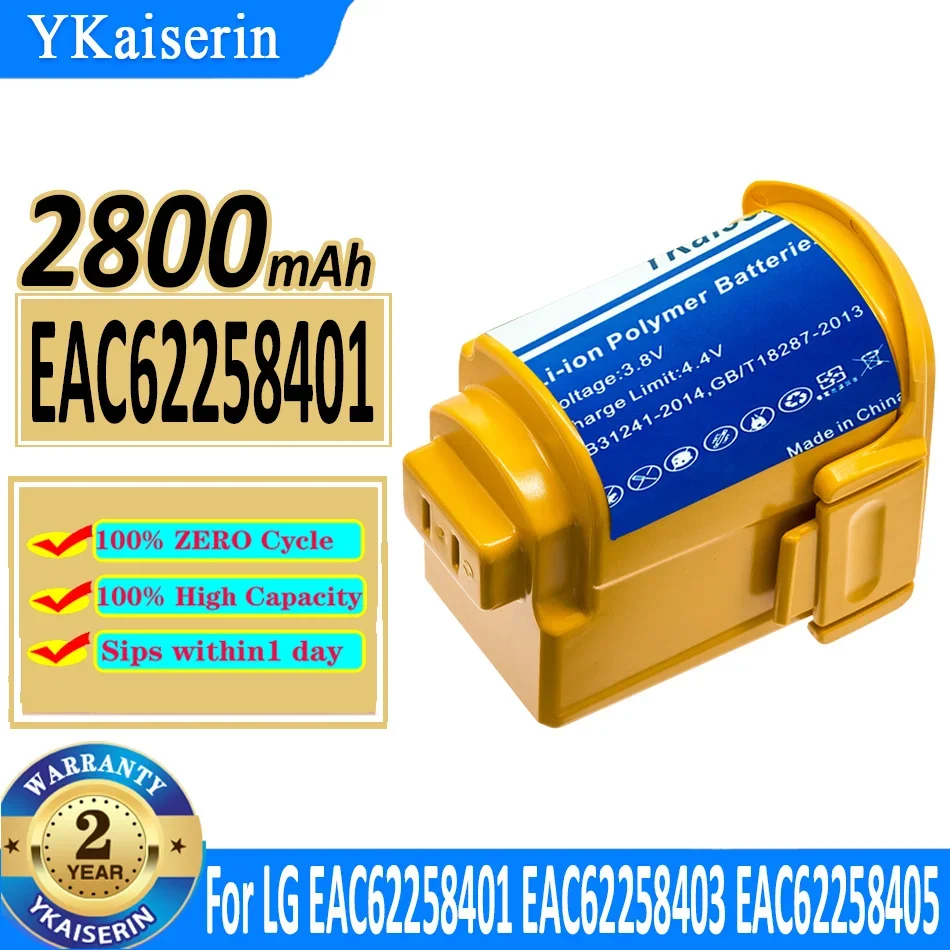 

Аккумулятор ykaisin 2800 мАч для LG EAC62258401 EAC62258403 EAC62258405 EAC63341001 VS8603SWM VS8707SWM VS8605SWM