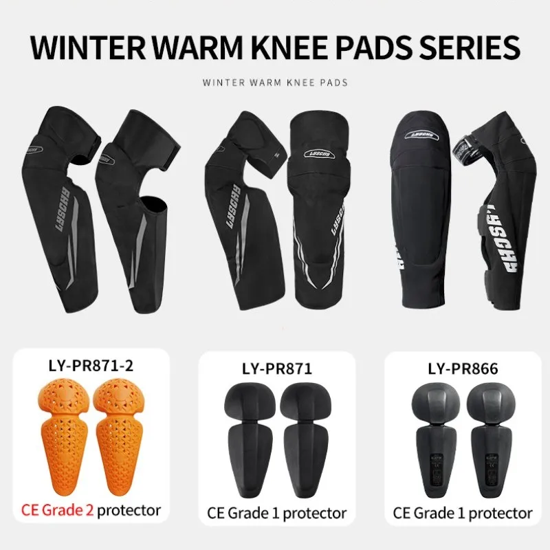 Winter LYSCHY Rodilleras Motociclista Reflective Waterproof Breathable Cycling Offroad Motorcycle Protectors Motocross Knee Pads