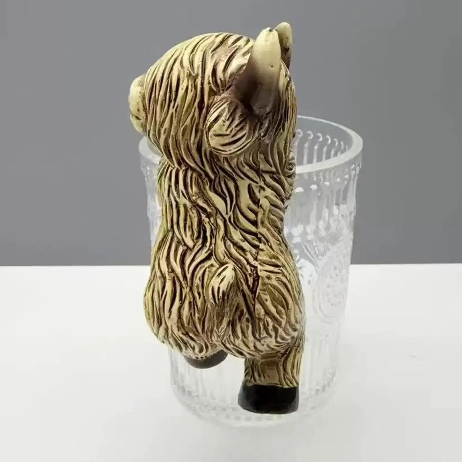 Hängende Tierstatue, Pflanzgefäß, Randzubehör, dekorative Harz-Rinderfigur, Topf-Kletter-Skulptur für Hof, Büro, Zuhause
