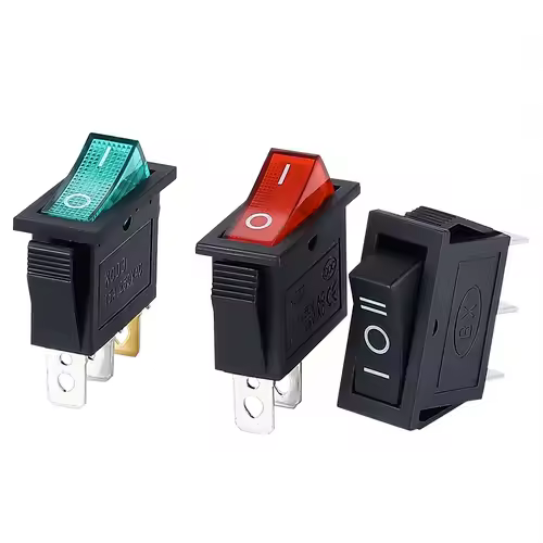1PCS KCD3 Rocker Switch ON-OFF ON-OFF-ON 2 Position 3Pins Electrical equipment With Light Power Switch 16A 250V / 20A 125V AC - Image 3