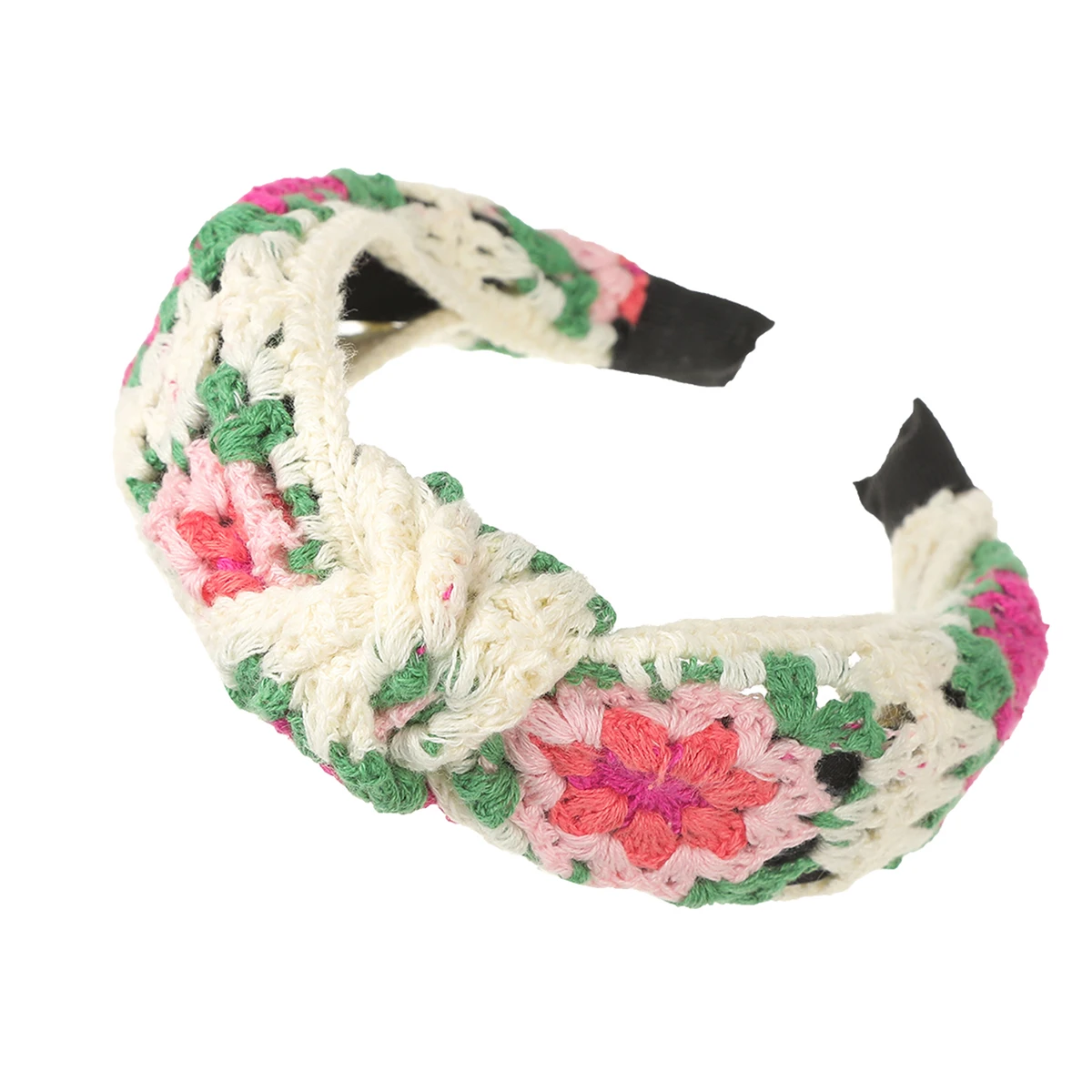 AWAYTR Knitted Yarn Headbands Floral Speckled Wide Headband Plastic Hair Accessories For Women Trends