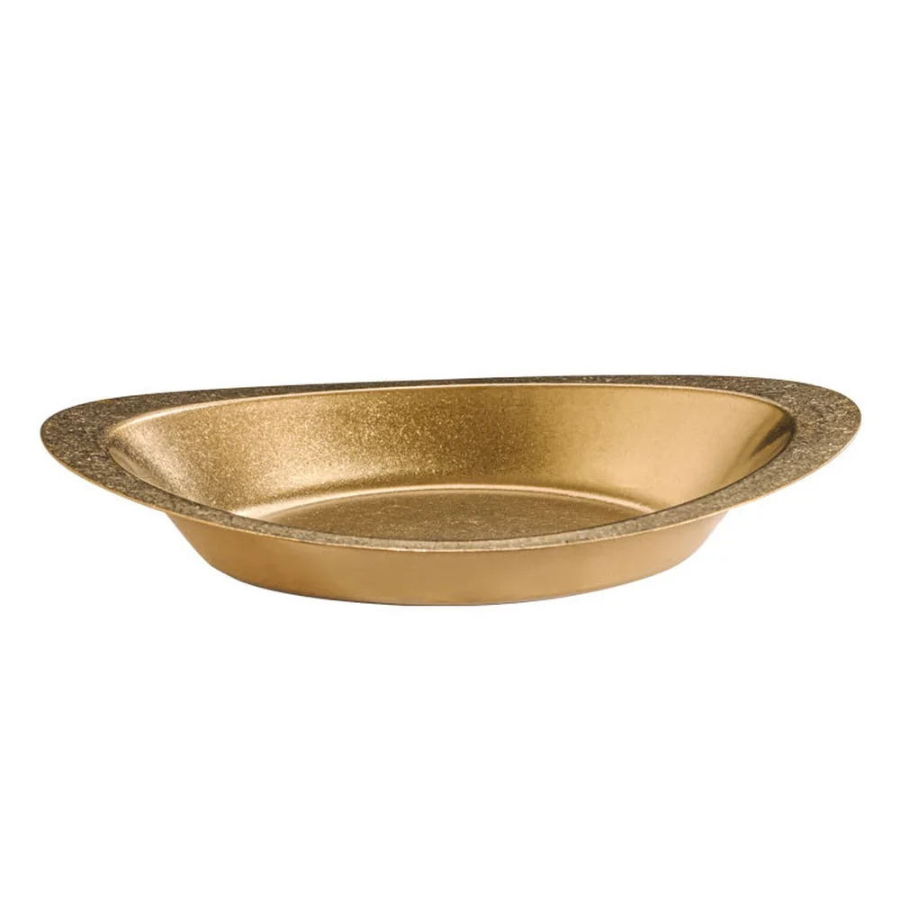 1 Pcs Vintage Stainless Steel Boat-Shaped Curry Plate Fruit Salad Dish Snack Plates Kitchen Tableware Accessories