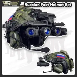 Kit casco táctico ruso camuflaje equipamiento completo airsoft