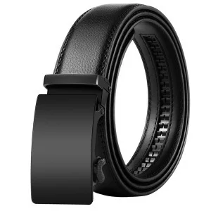Luxury Business Men Belt Large Size 105-150 160 170cm PU Leather Waist Strap with Stylish Metal Buckle Matches Jeans Cargo Pants