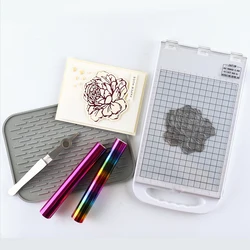 US EU UK Plugs Hot Stamping Foil Machine Press Paper Leather Embossing PET Film Transfer Foil Press Machine For Cards Making