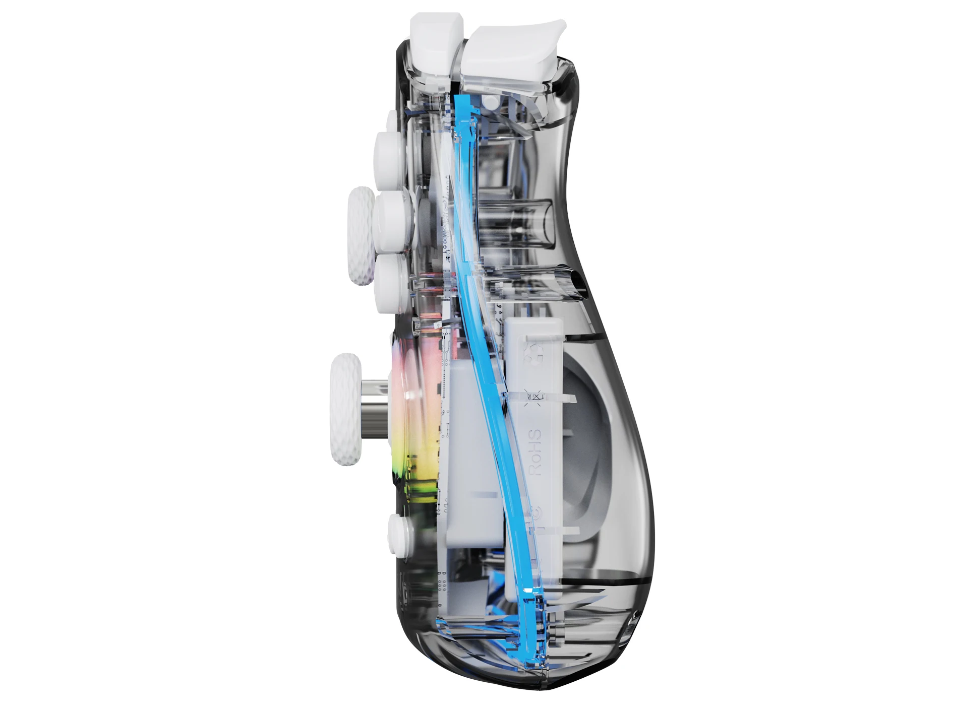 LinYuvo Split Handle KS40 for Switch with Dual Vibration,Colorful Light,Six-Axis Motion Sensing Function & Macro Keys