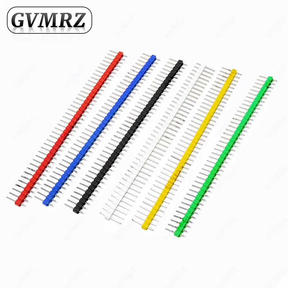 30PCS 40Pin 6Color Single Row Pin Headers Kit 5PCS Each 40P for PCB Prototyping & Electronic DIY kit