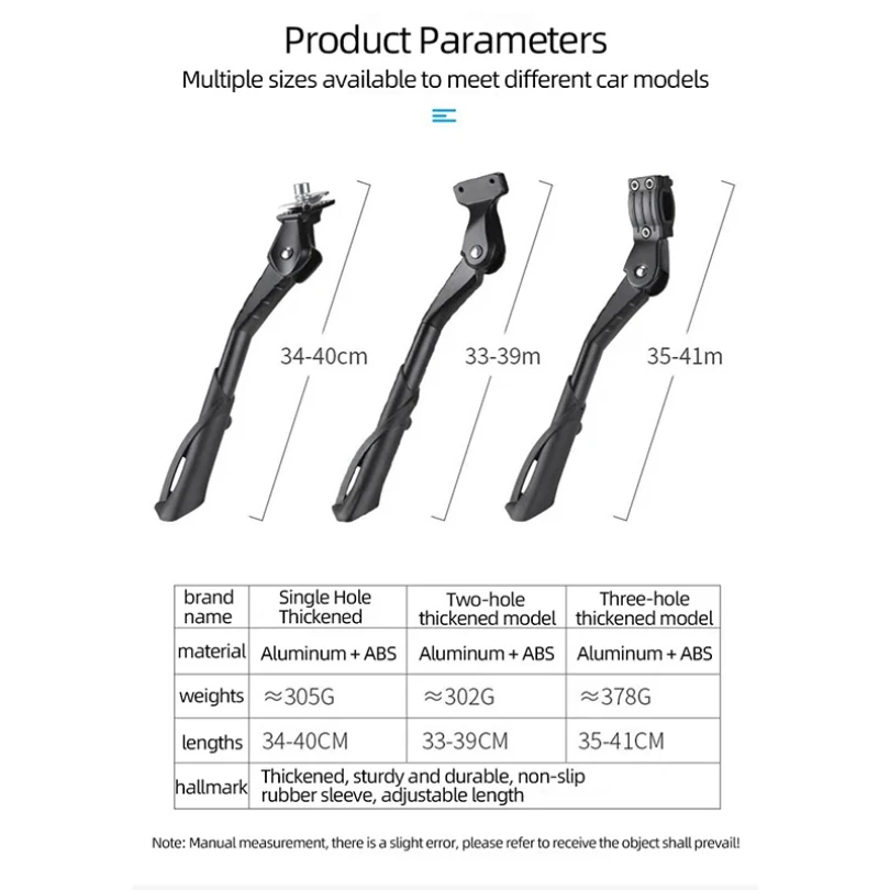 24Inch 26Inch 29Inch Bicycle Kickstand Adjustable Bicycle Parts Aluminum Alloy Kickstand Bicycle Parking Rack Cycling Equipment