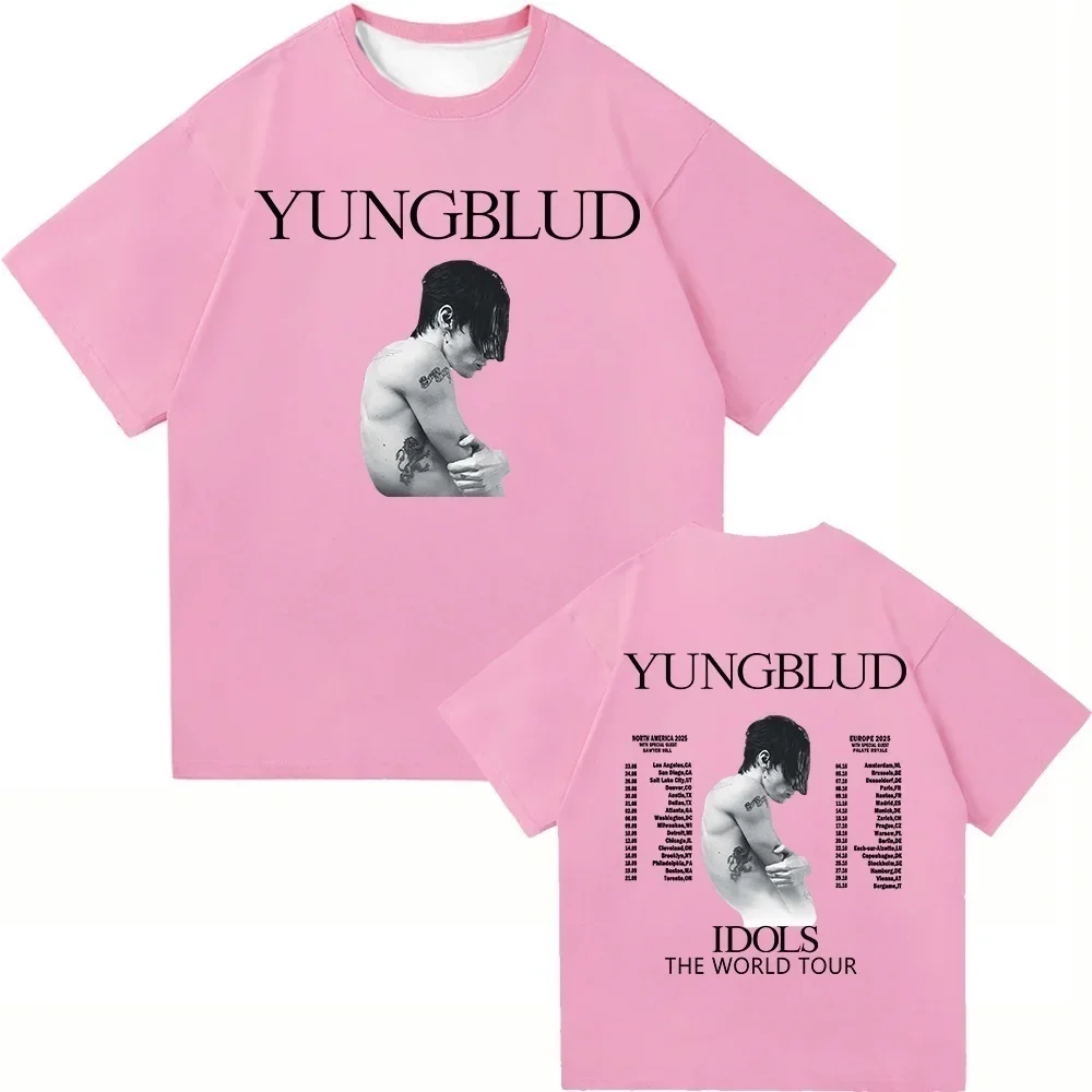 

Футболка Yungblud Idols World Tour 2025, новая модная мужская/женская футболка в стиле хип-хоп с эстетическими крыльями в стиле панк, крутые футболки