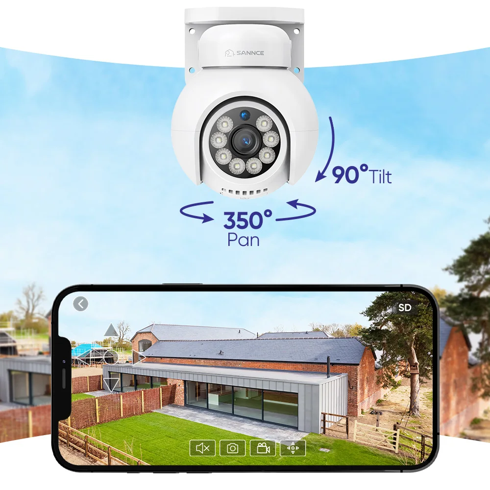 SANNCE 4K POE Camera with Microphone/Audio Night Vision Waterproof Security Video IP Camara Onvif 2.8mm Security CCTV Camera