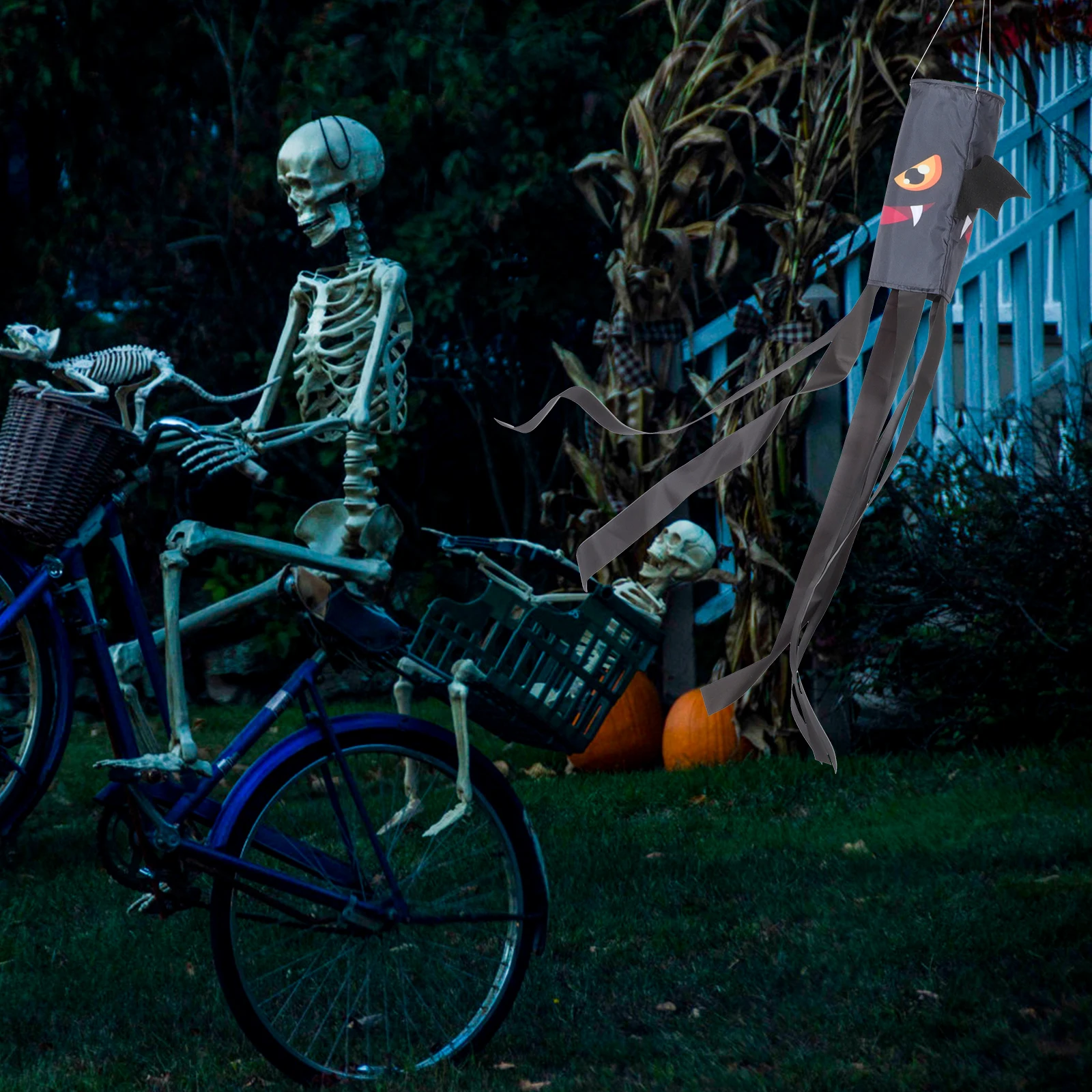 

2pcs -Resistant Outdoor Halloween Decor For Garden Courtyard Party Hanging Decoration Festival Accessories Flags