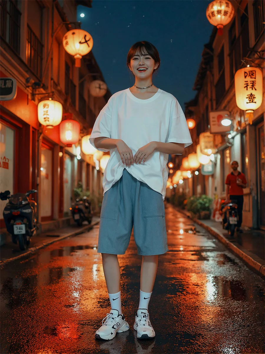 ワイドレッグ カップルズ ショーツ レディース バギーショーツ 韓国風 人気 スポーティ ランニング エラスティックウエスト 夏 ジム ファッション トレンド ガールズ ストリート