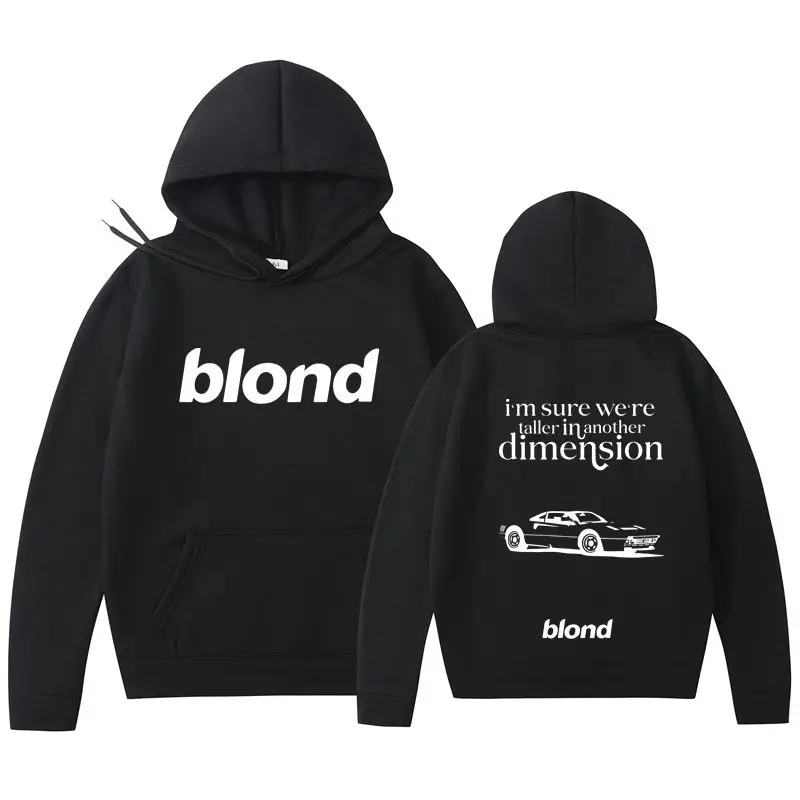 

American Blond Letter Printed Hooded Sweater Autumn and Winter New Large Size Loose Sweatshirt Men's and Women's Casual Tops