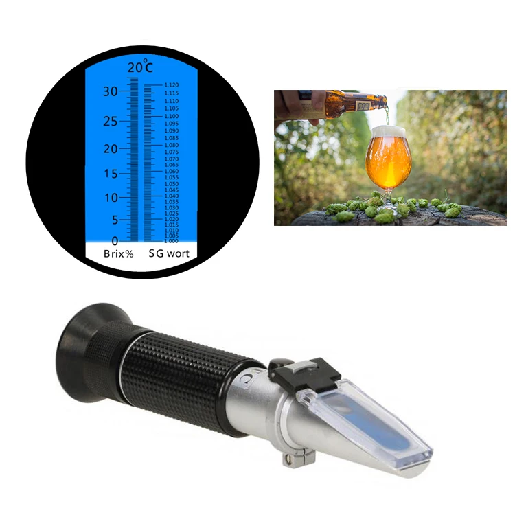 3 in 1 Wine Auto Brix Handheld Refractometer for Brandy Beer Measurement