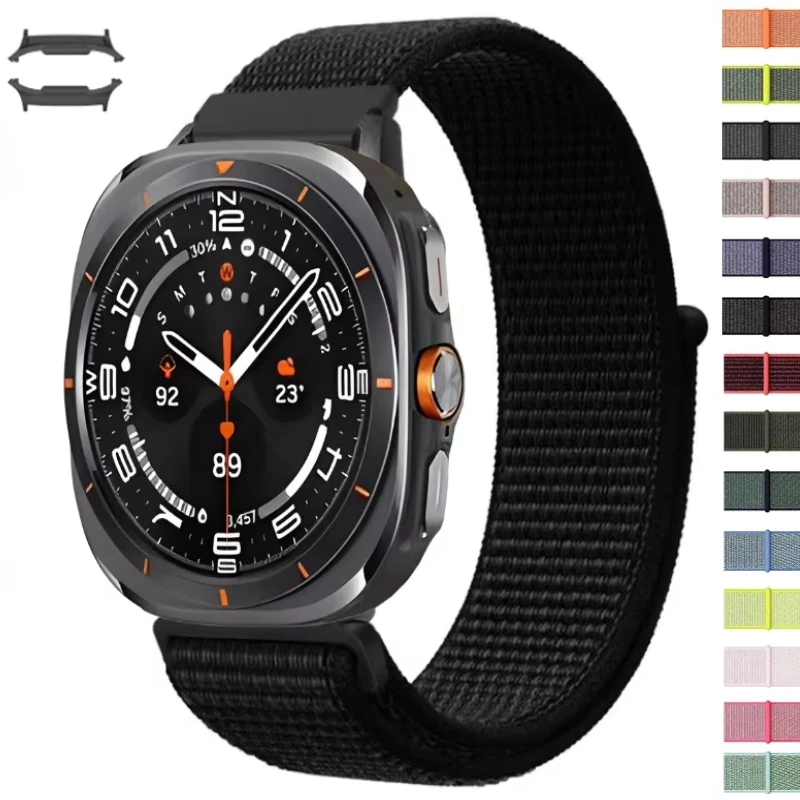 Pulseira para samsung galaxy watch ultra 47mm náilon loop pulseira esportiva para galaxy watch 7 ultra acessórios correa