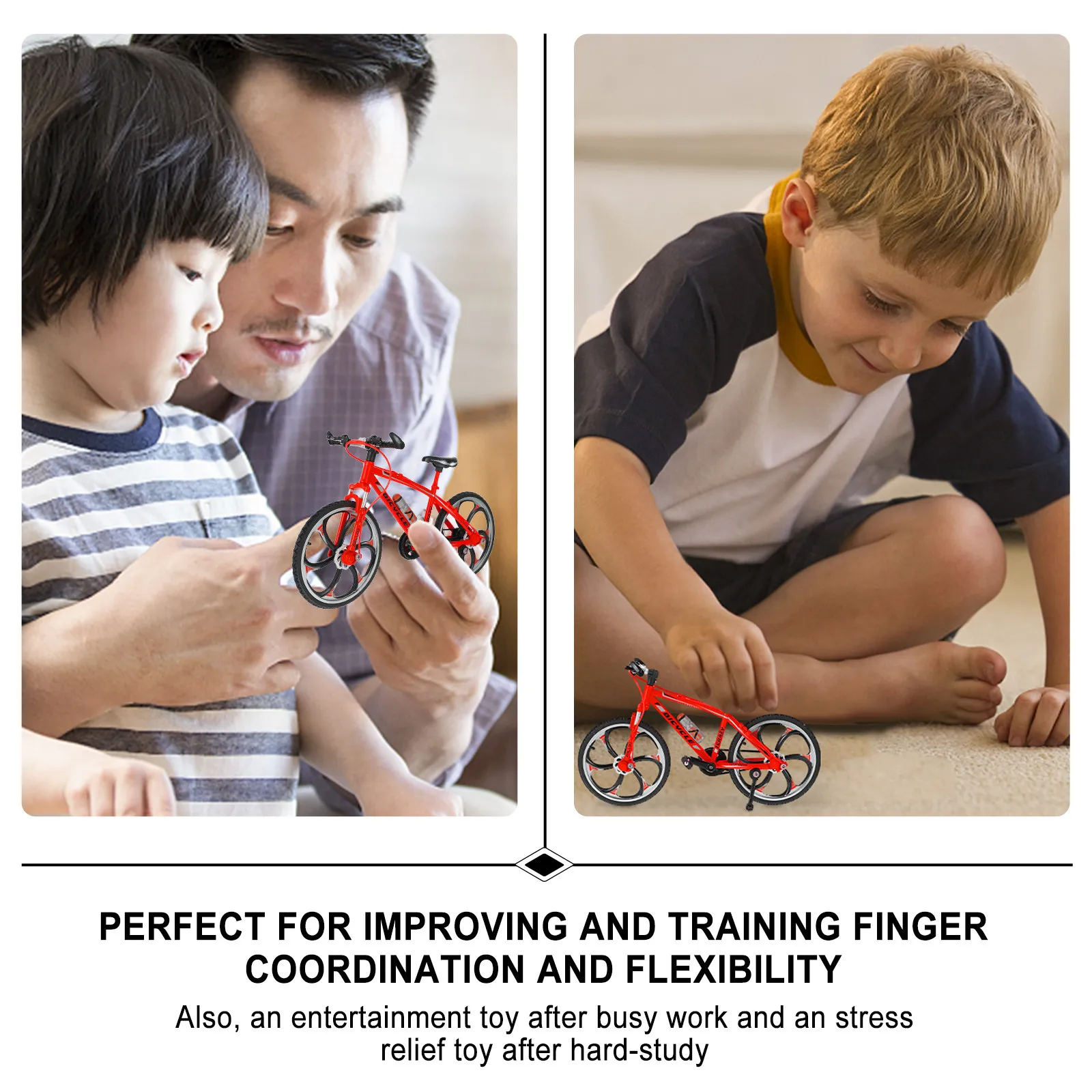 1Pcs Finger Bike Mini Alloy Fingertip Movement Entertainment Portable Finger Coordination Home Decoration Birthday Gift