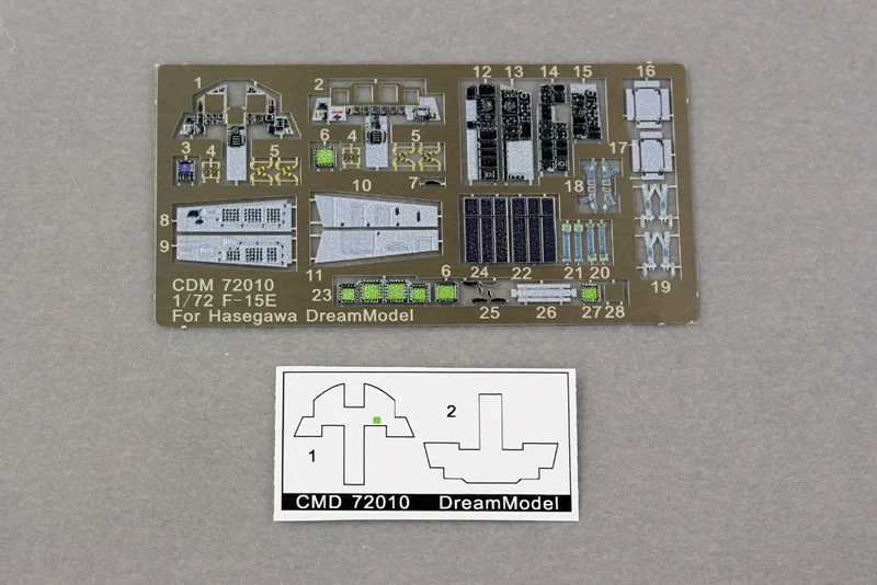 

Dream Model CDM72010 1/72 F-15E Fighter Colorful Cockpit Photo Etched Parts Detail Up Parts For Hasegawa