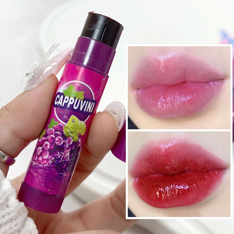 Lasting Nourishing Lip Balm Set Moisturizing Anti-dryness Grape Fruity Jelly Colored Lipstick Lip Tinted Care Korean Cosmetics