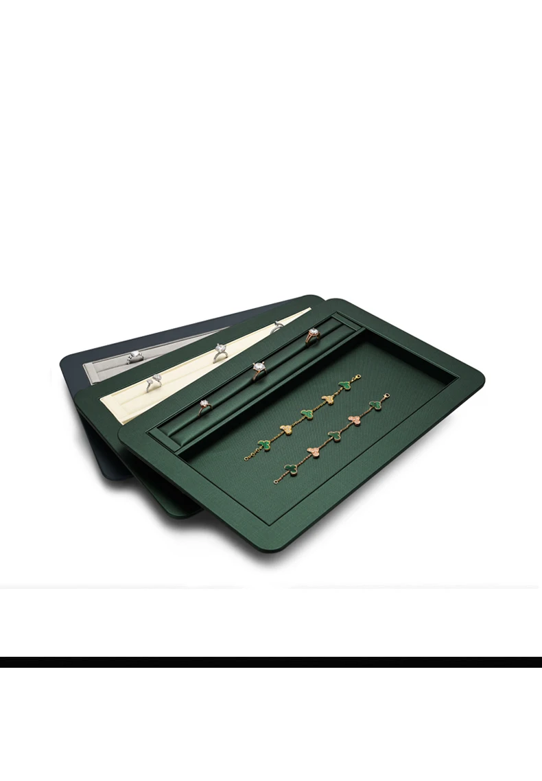 Oirlv Schmucktablett, Premium-Organizer für Ringe, Ohrringe und Armbänder, elegantes weiches Futter, perfekt für die Präsentation und Aufbewahrung von Schmuck – Detail 12