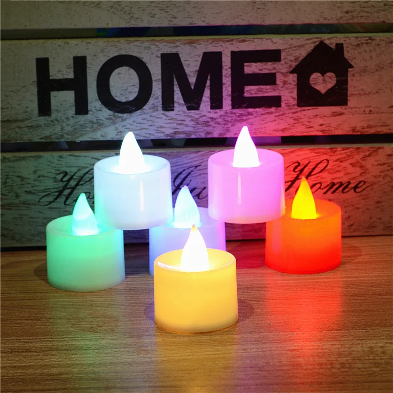 Flameless LED Candle Light 1/3/6/12PCS Romantic Atmosphere Light Battery Powered Wedding Birthday Party Decor Candles Tea Lights