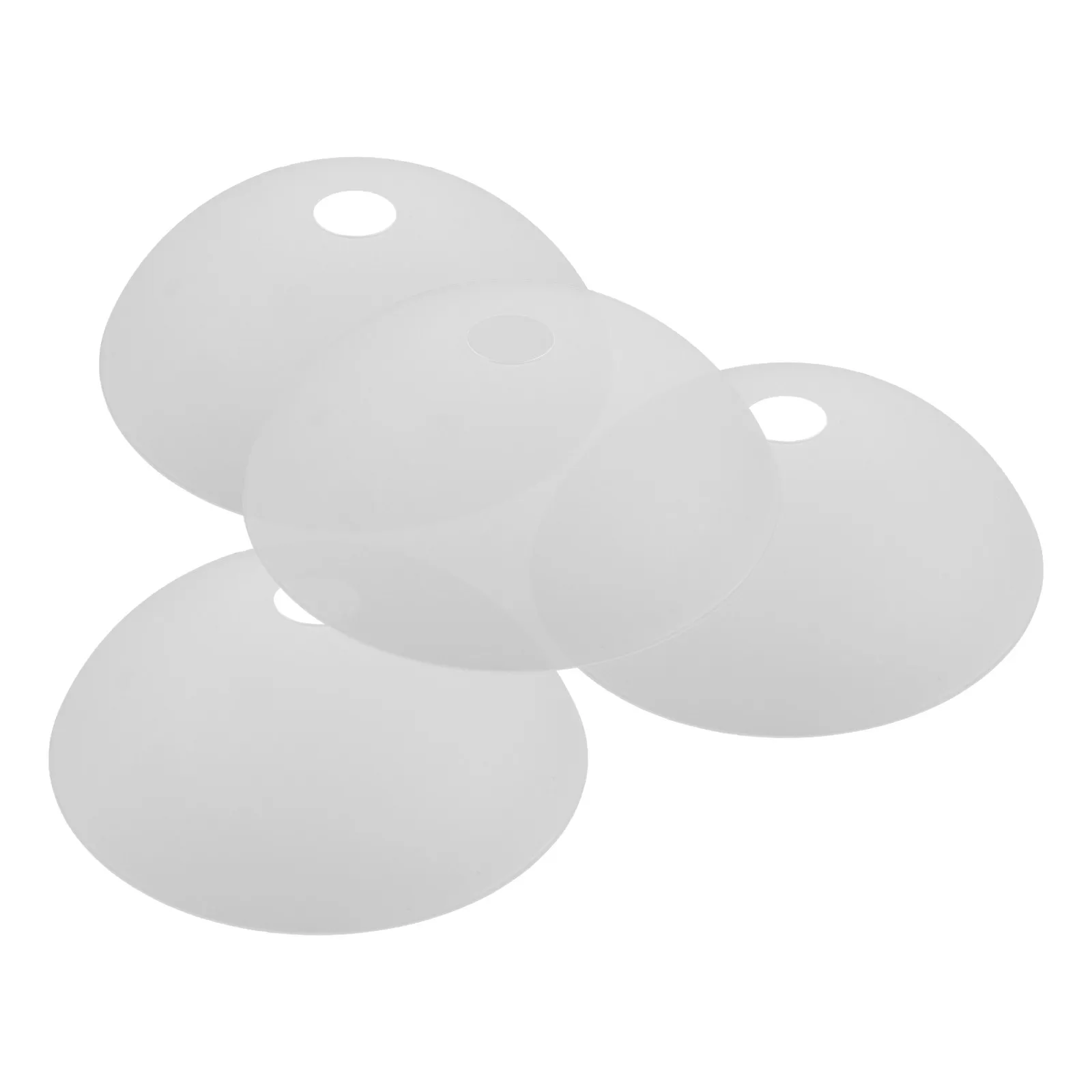 4Pcs Modern Cream Plastic Lamp Shade Half Round Pendant Light Shade for Bedroom Living Room Ceiling Light Fixture Replacement